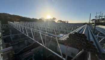 Mount Edgcumbe Temporary Roof Progress
